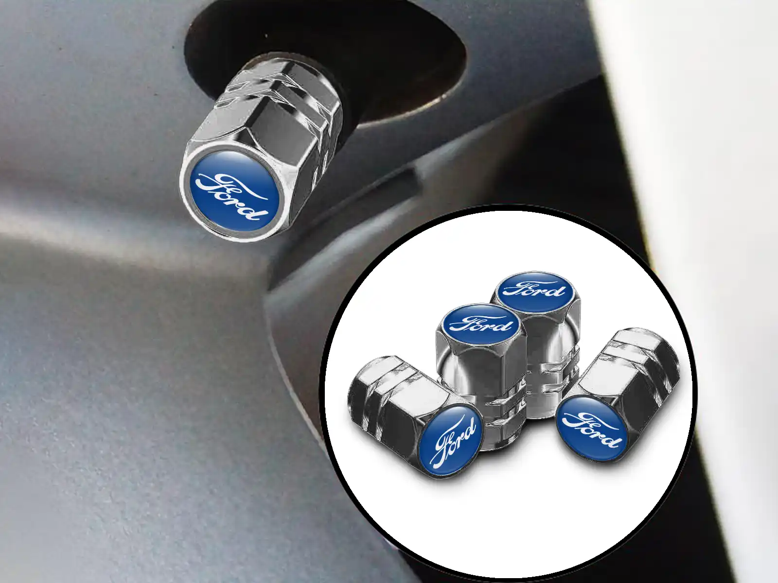 Ford Tapones Válvula Auto Look Estándar